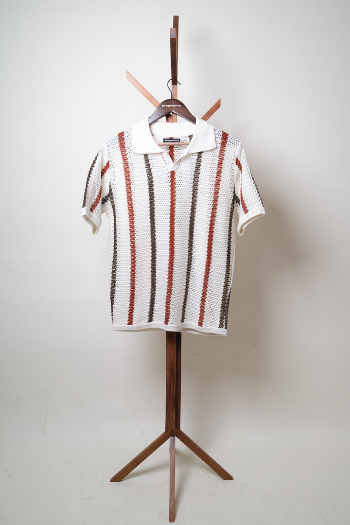 Playera Tipo Polo - Tejida