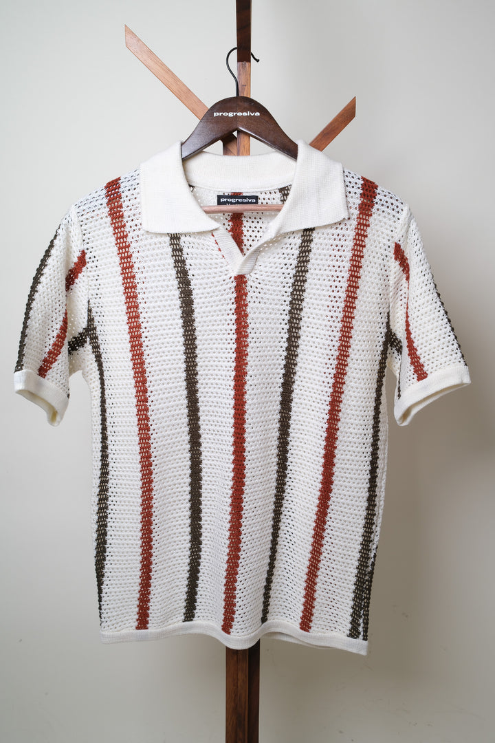 Playera Tipo Polo - Tejida
