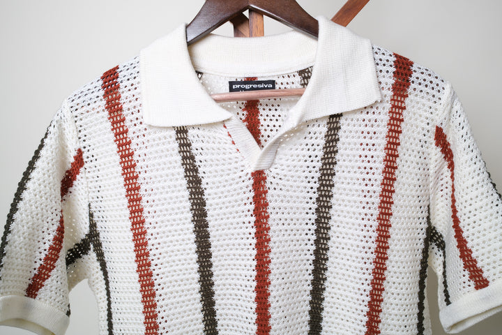 Playera Tipo Polo - Tejida