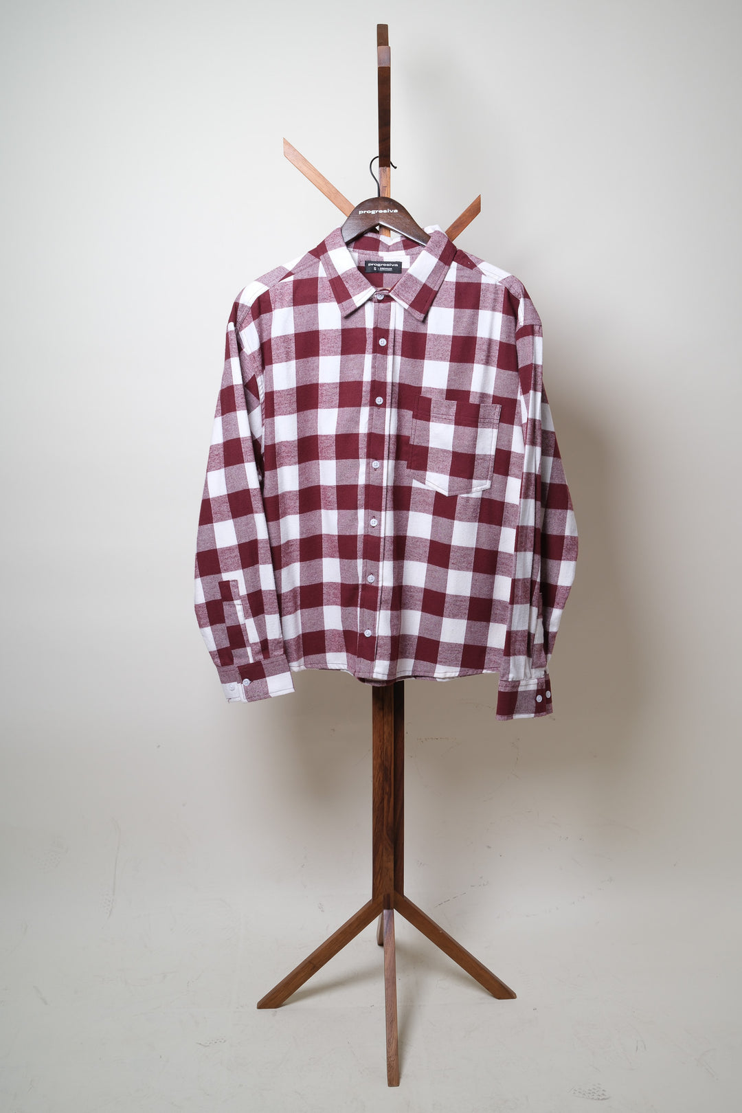 Camisa manga larga cuello normal - cuadros corintos