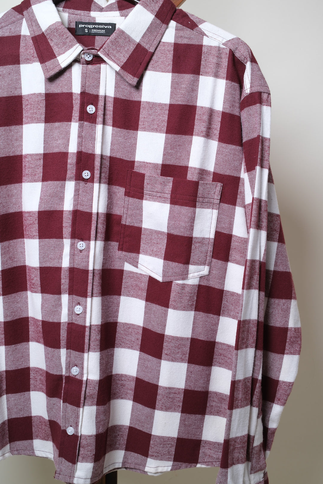 Camisa manga larga cuello normal - cuadros corintos