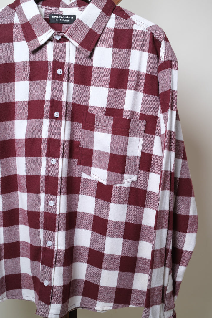 Camisa manga larga cuello normal - cuadros corintos