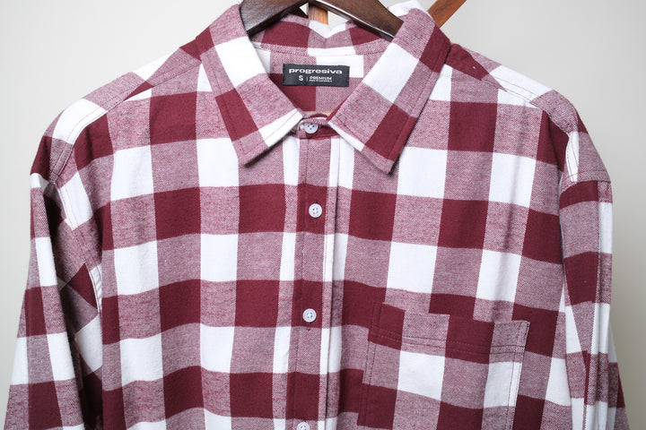Camisa manga larga cuello normal - cuadros corintos