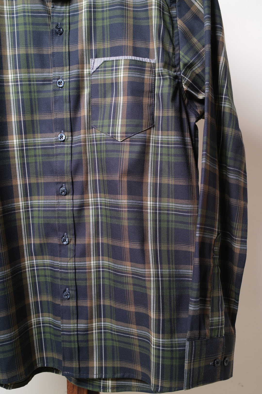 Camisa manga larga cuello normal - verde cuadros gena