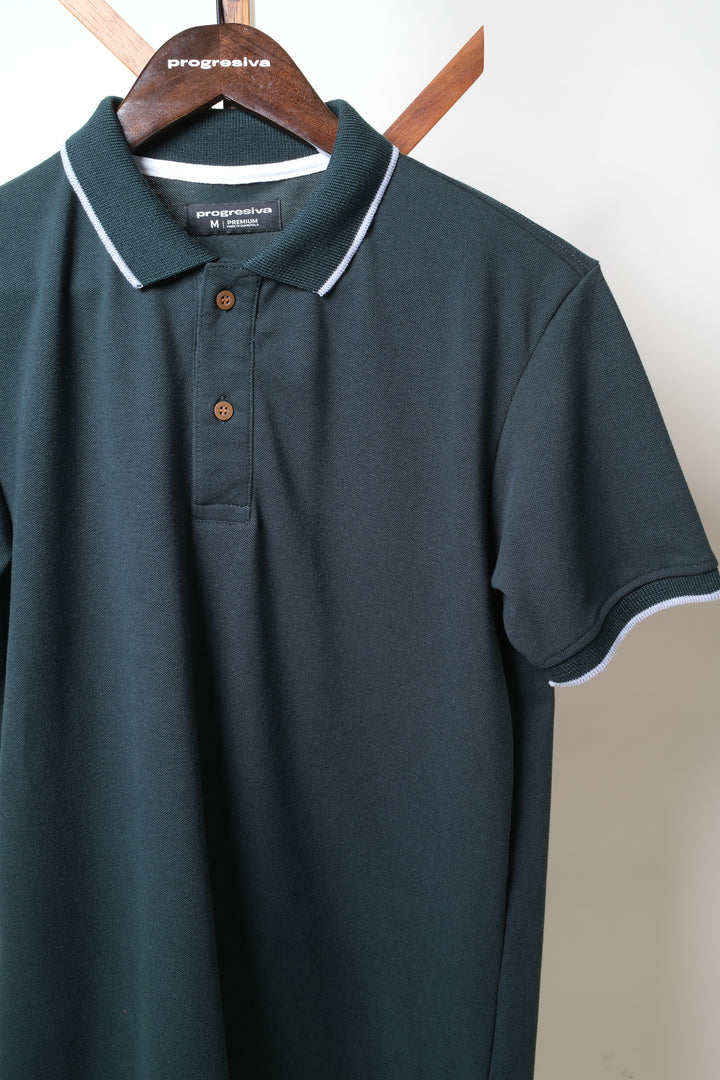 Playera Tipo Polo - verde