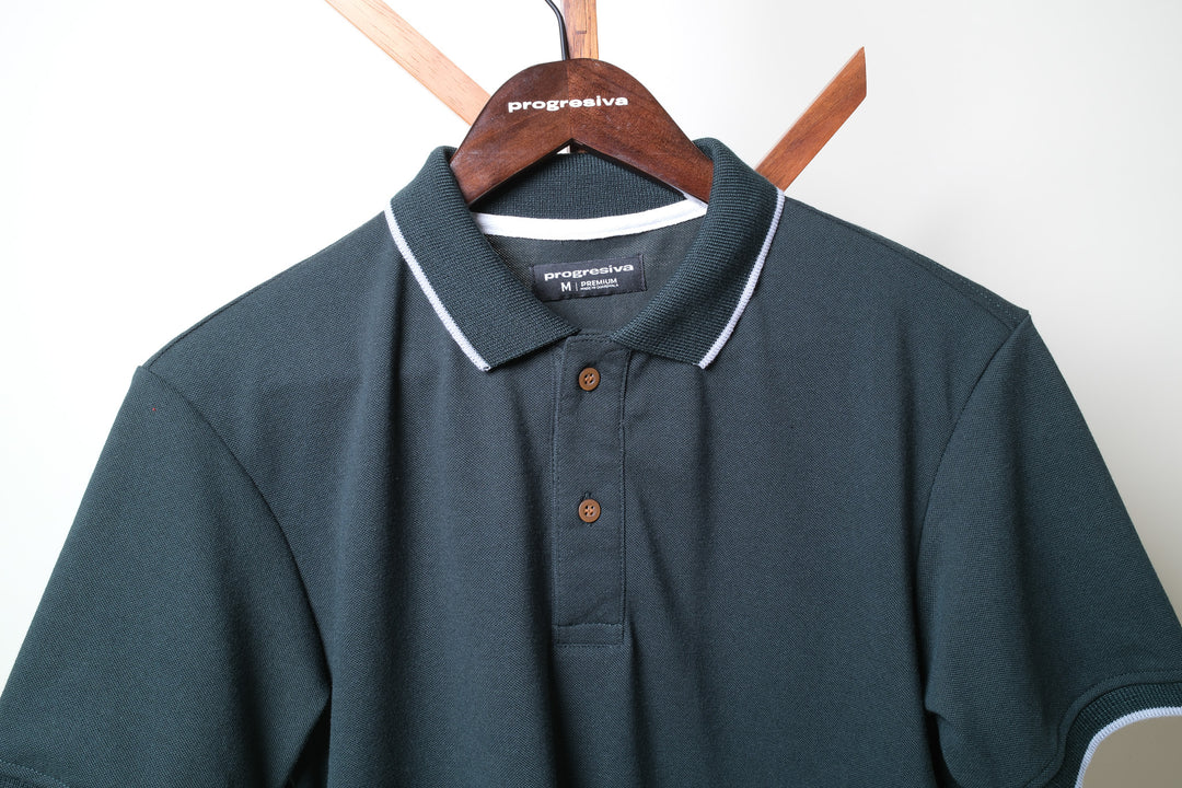 Playera Tipo Polo - verde