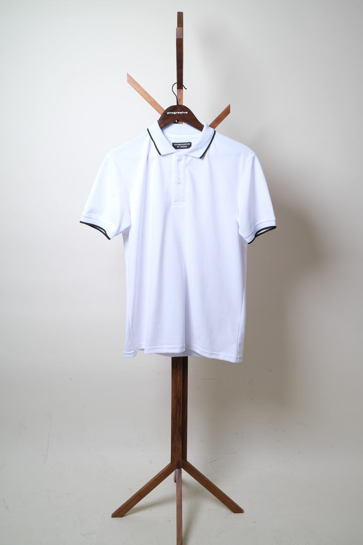 Playera Tipo Polo - blanca