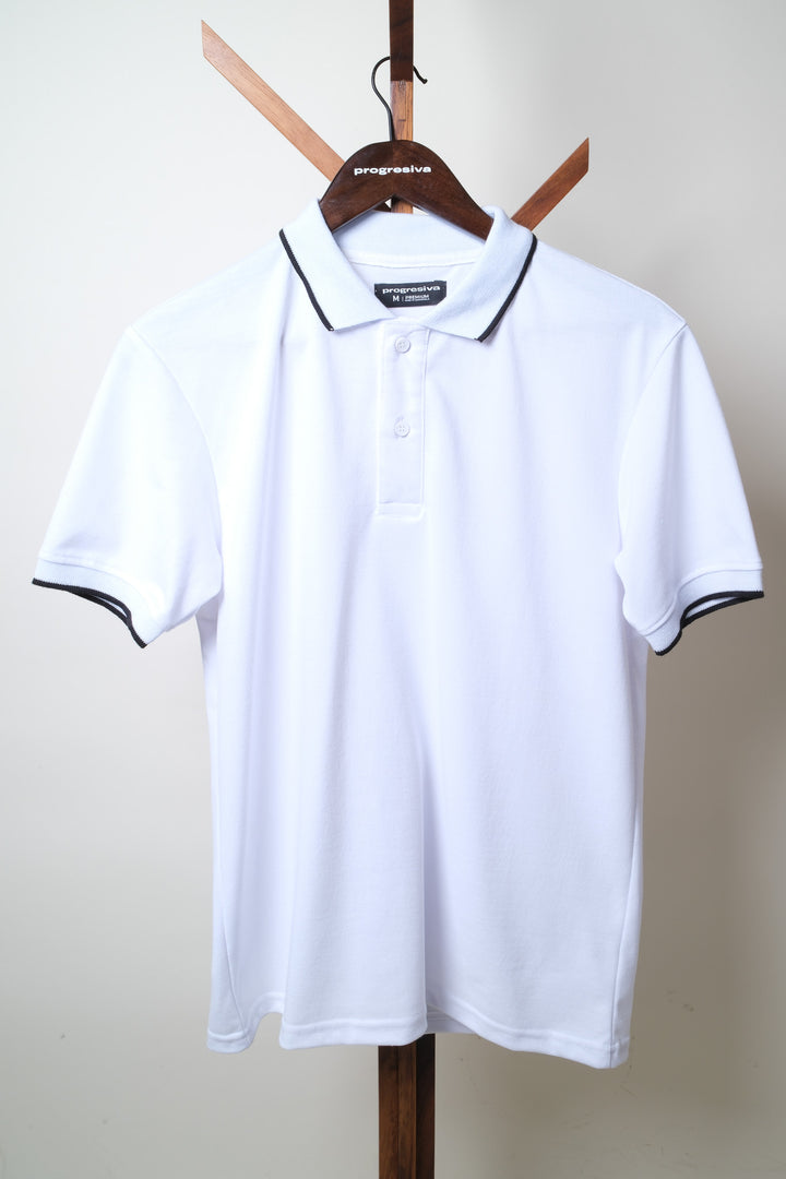 Playera Tipo Polo - blanca