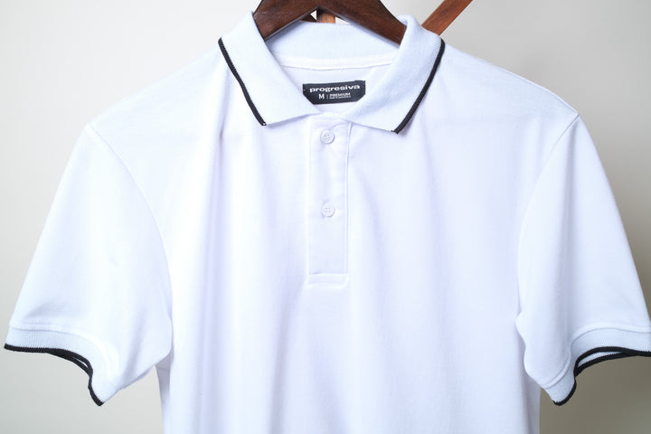 Playera Tipo Polo - blanca