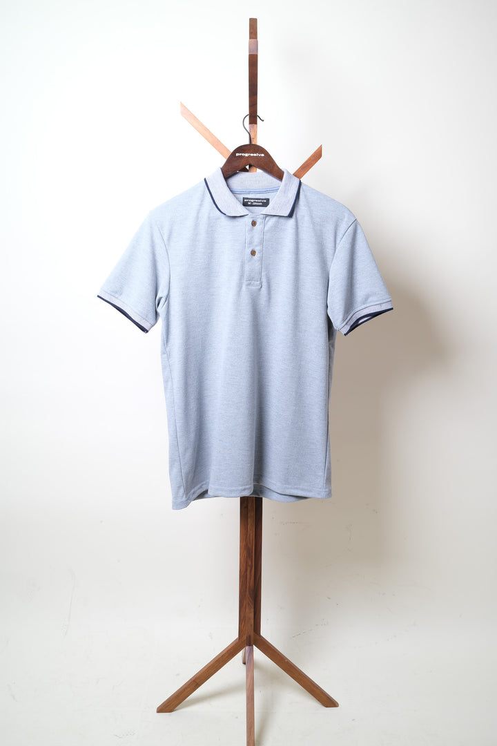 Playera Tipo Polo - gris