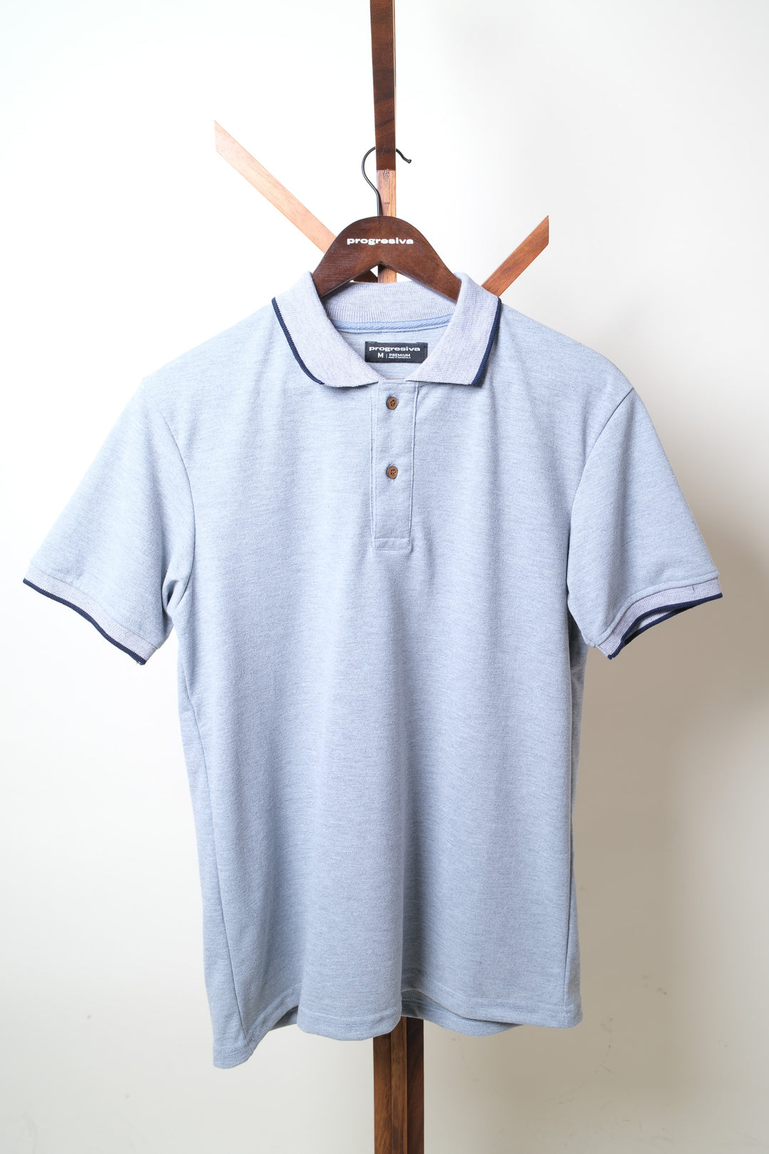 Playera Tipo Polo - gris