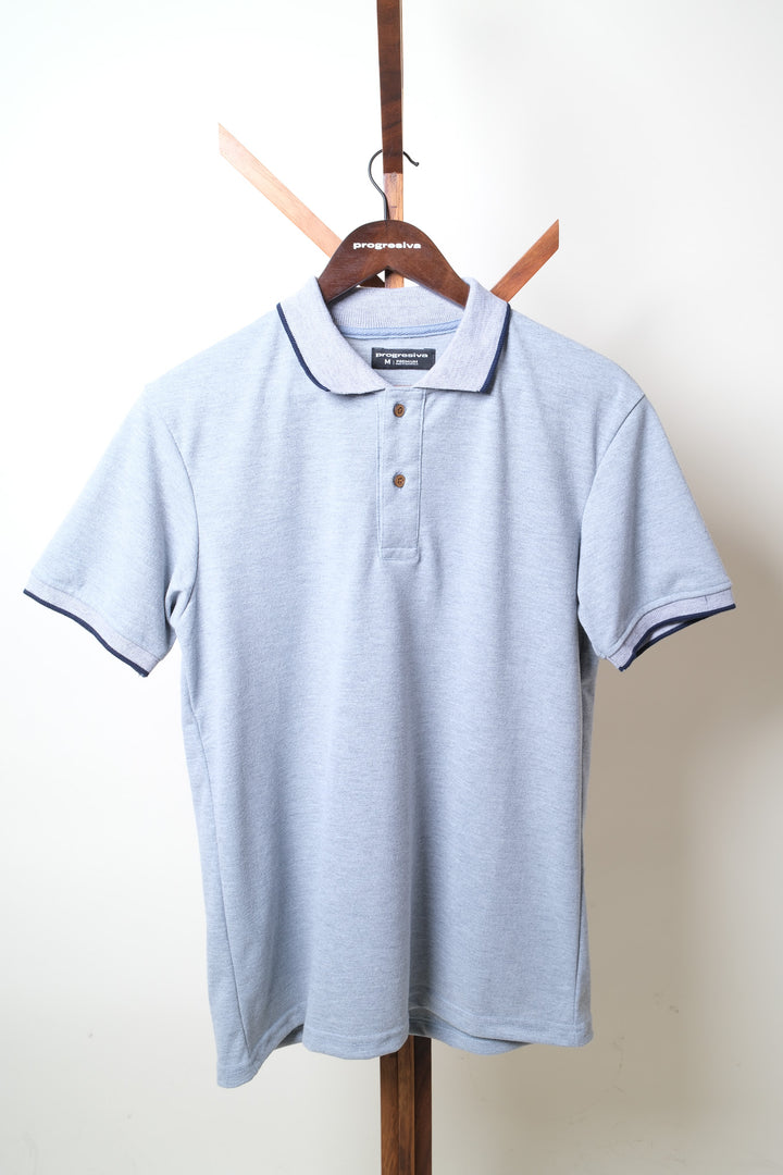 Playera Tipo Polo - gris