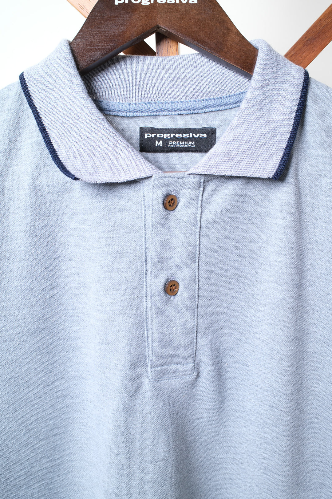 Playera Tipo Polo - gris