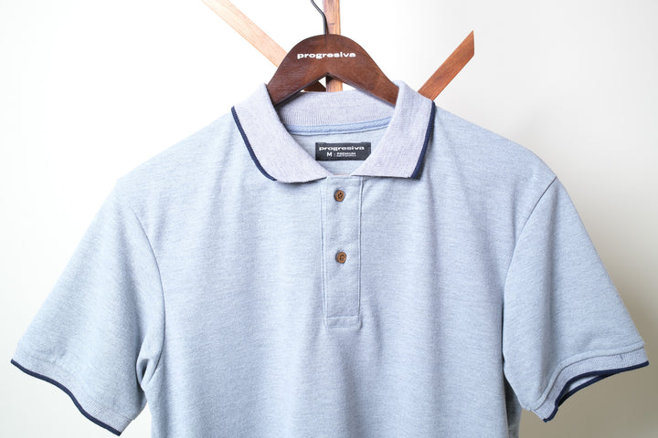 Playera Tipo Polo - gris