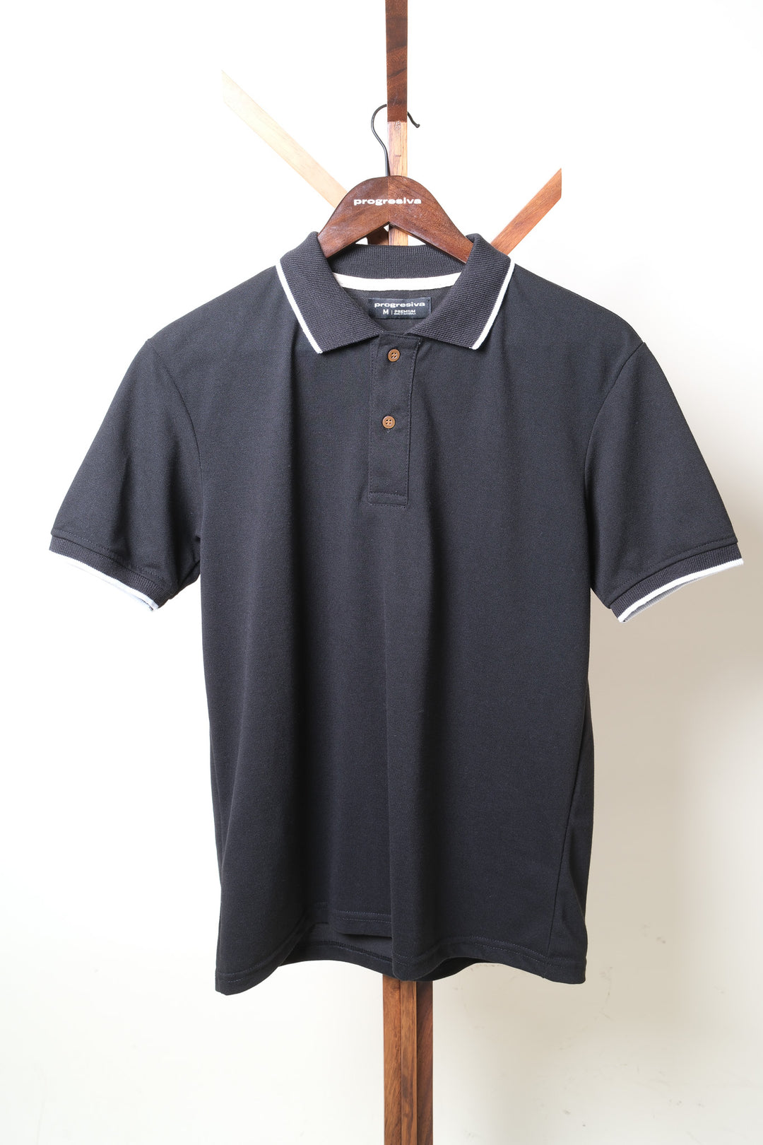 Playera Tipo Polo - negro
