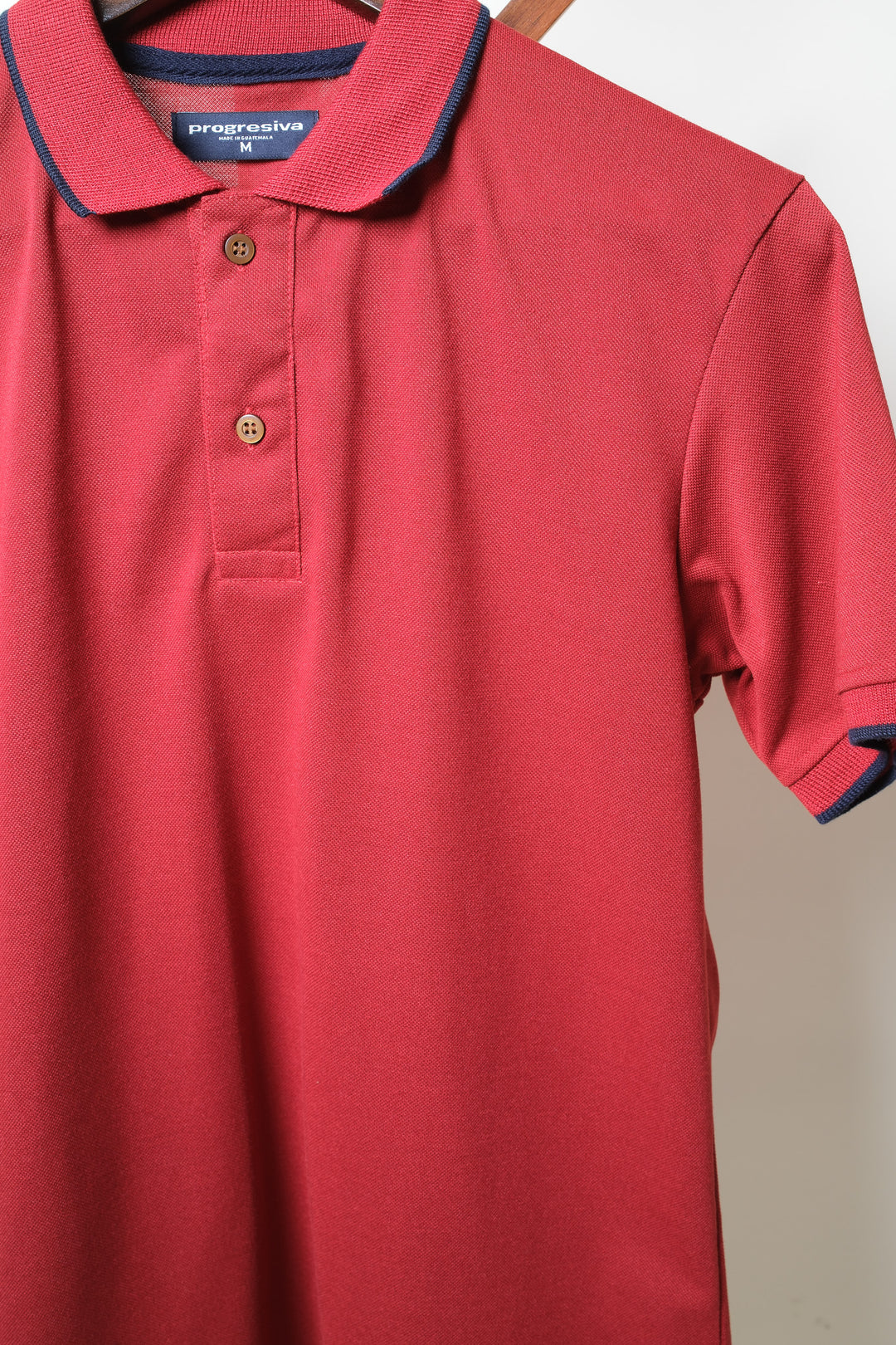 Playera Tipo Polo - ladrillo