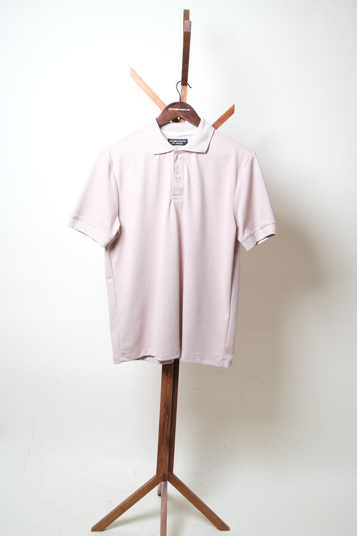 Playera Tipo Polo - beige