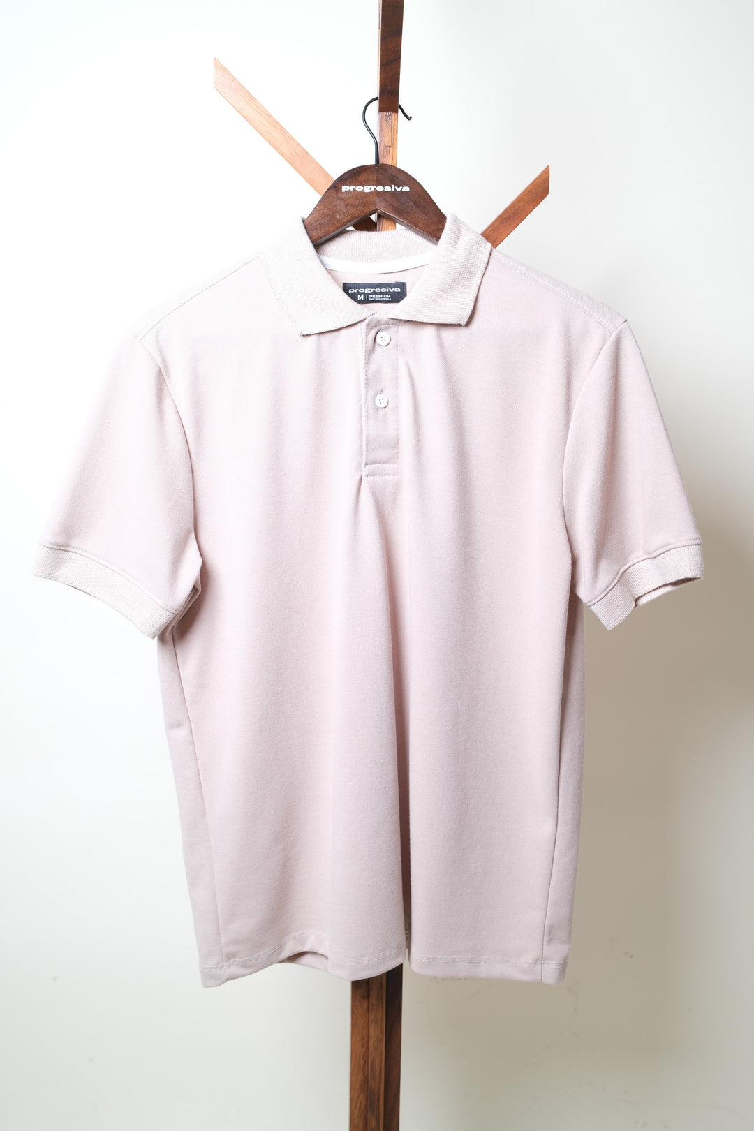 Playera Tipo Polo - beige
