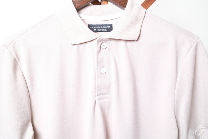 Playera Tipo Polo - beige
