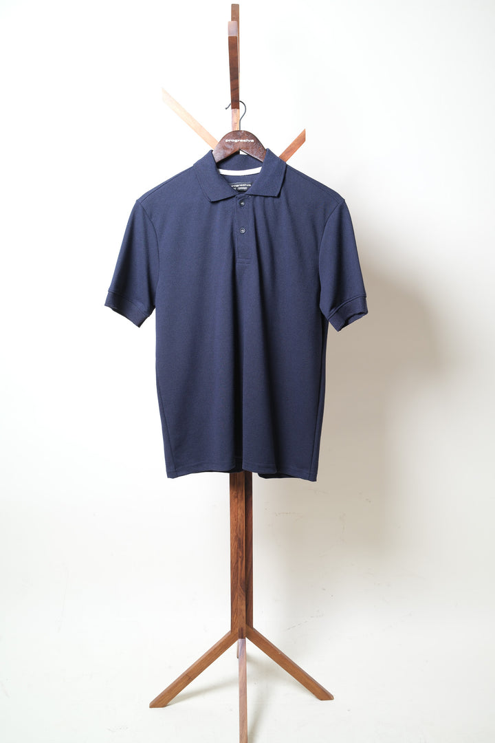 Playera Tipo Polo - celeste