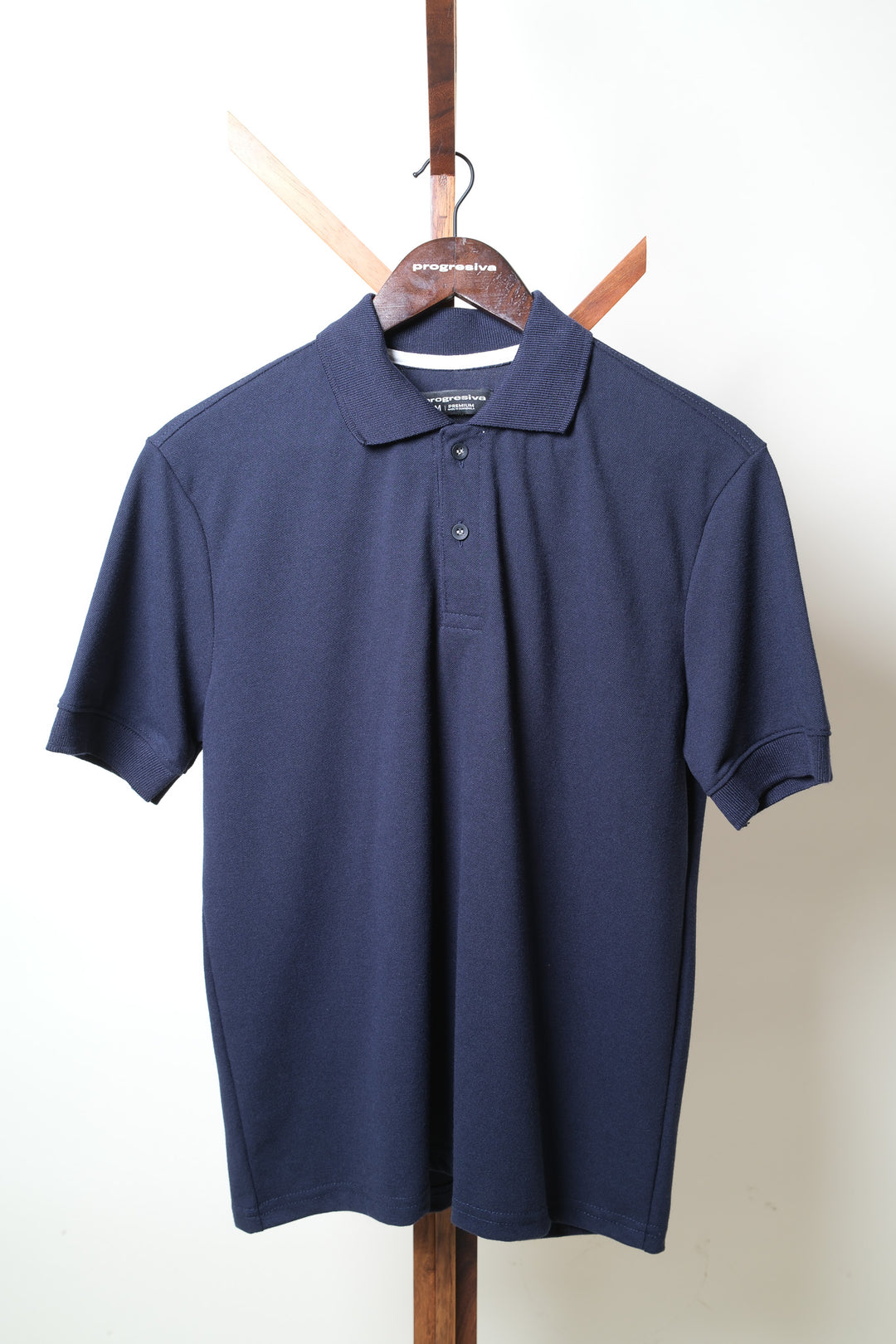 Playera Tipo Polo - celeste