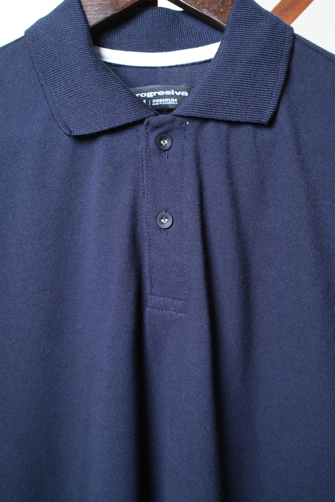 Playera Tipo Polo - celeste