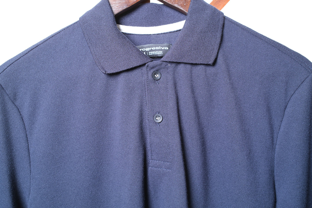 Playera Tipo Polo - celeste