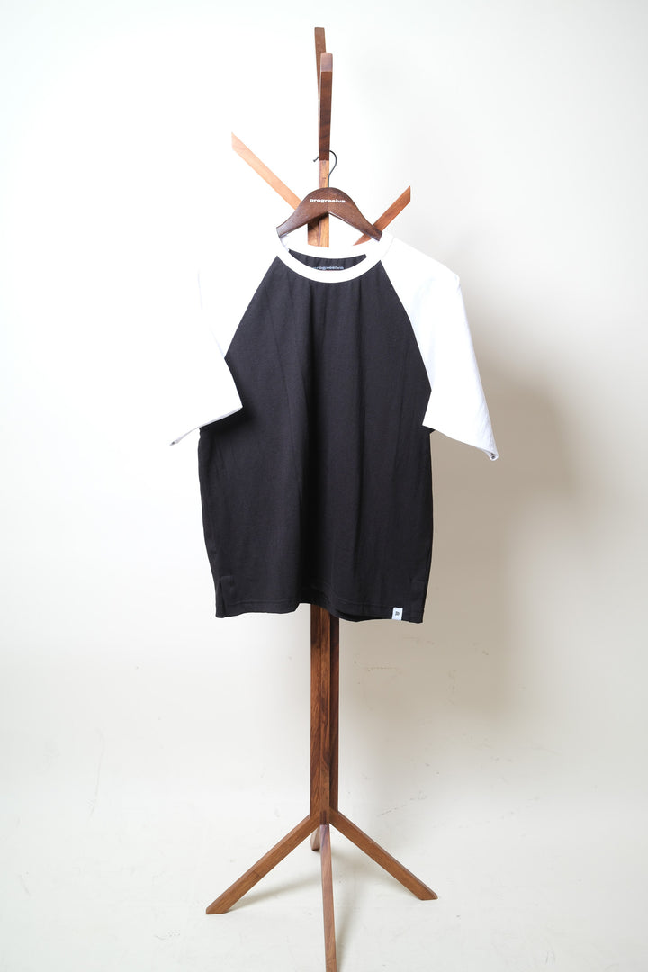 Playera Oversized - negro y blanco