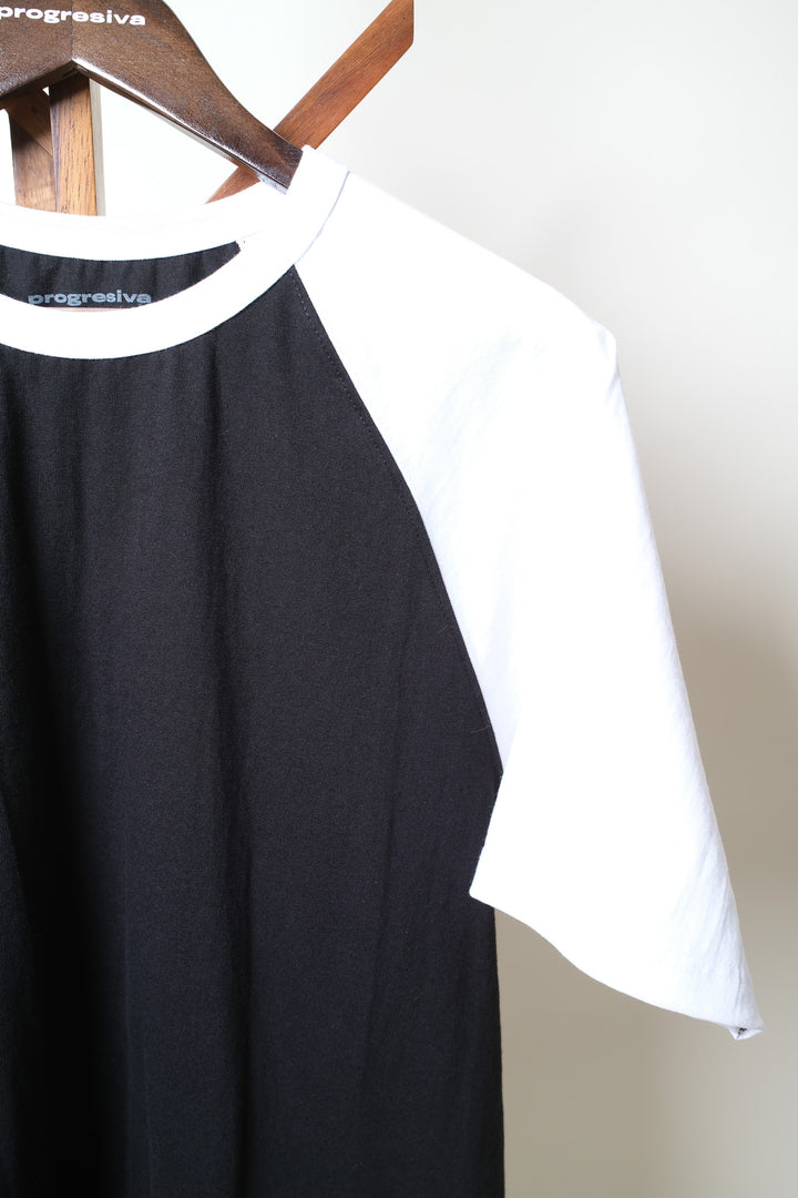 Playera Oversized - negro y blanco