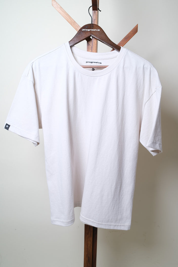 Playera Oversized - crema