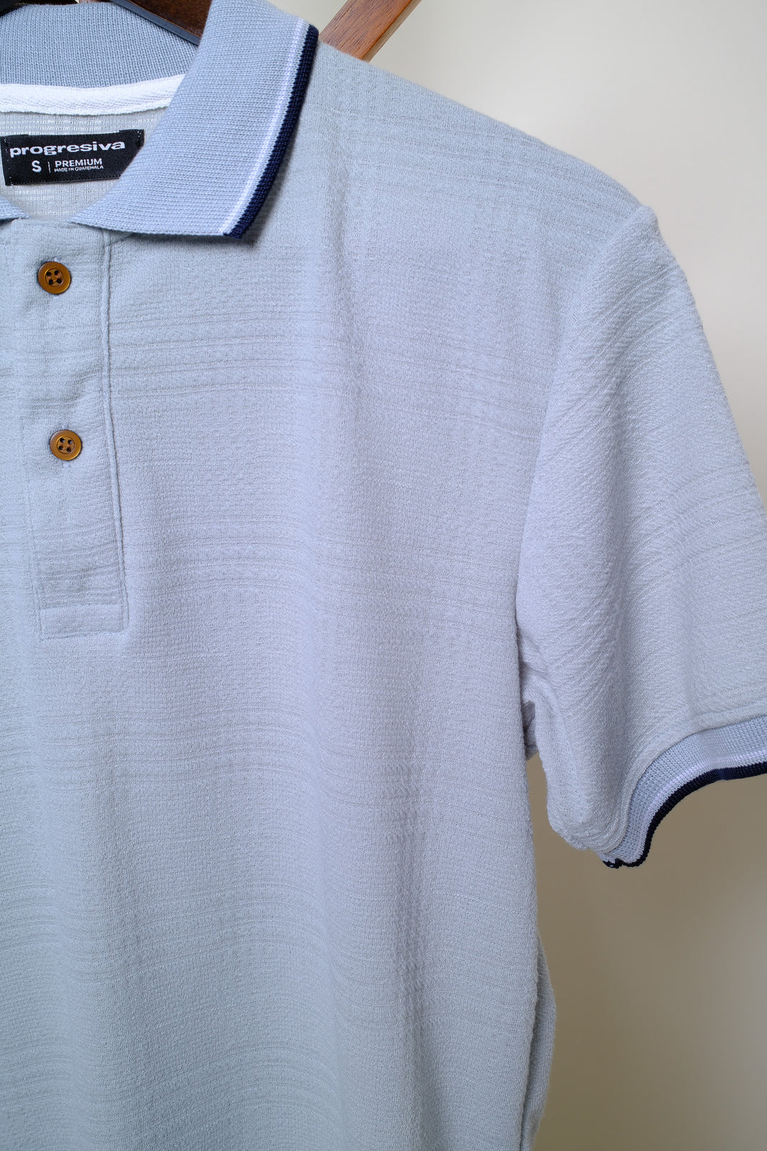 Playera Tipo Polo - celeste