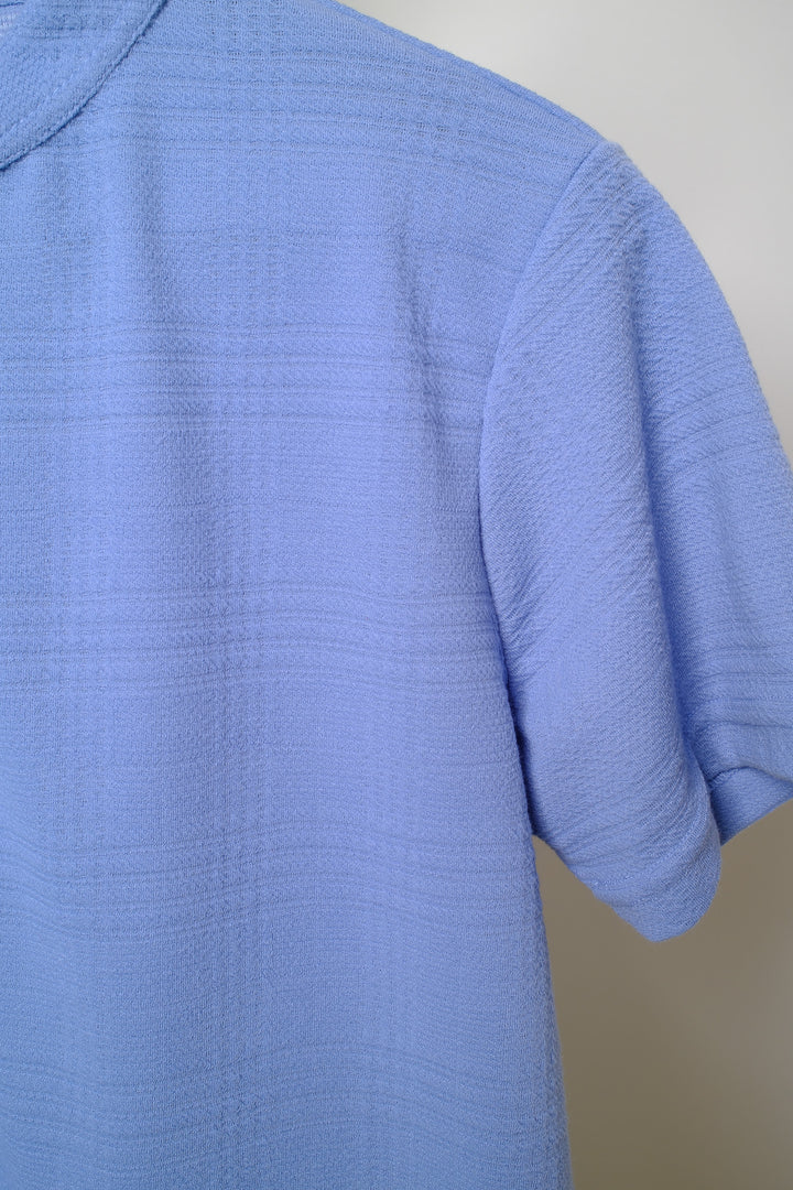 Playera Cuello Chino - Azul Claro