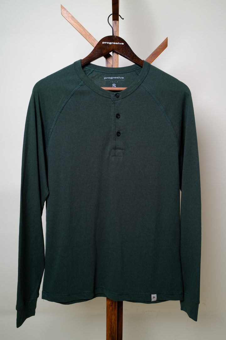 Playera Manga Larga- Verde