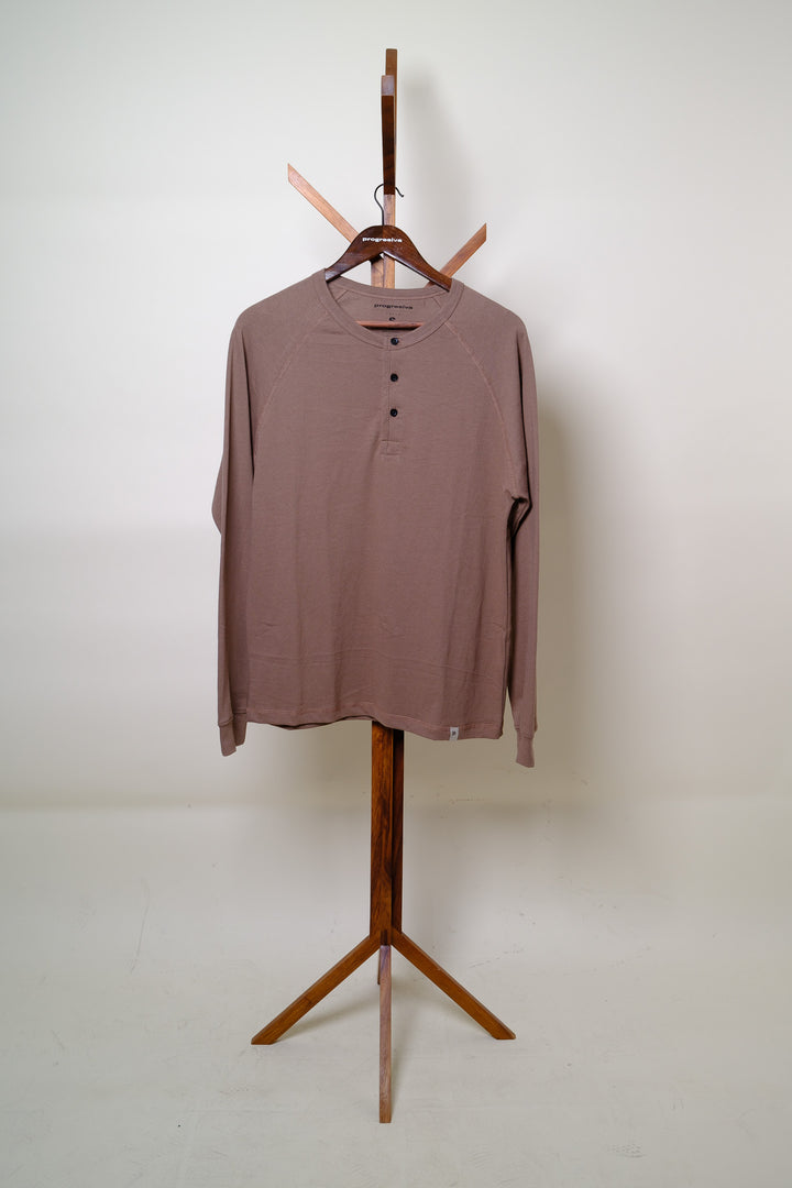 Playera Manga Larga- café