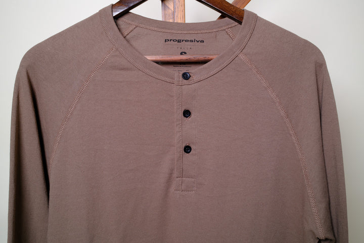 Playera Manga Larga- café
