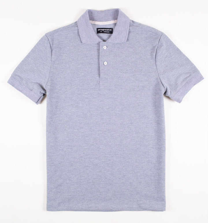Playera Tipo Polo - Gris Claro