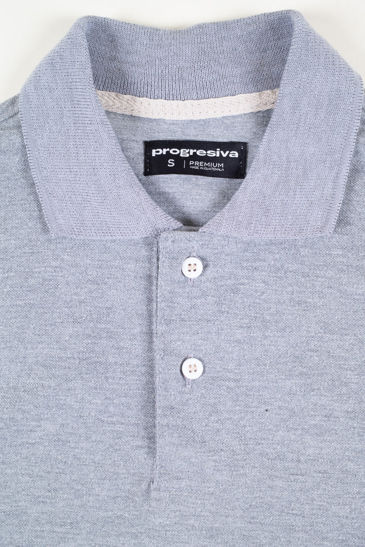 Playera Tipo Polo - Gris Claro