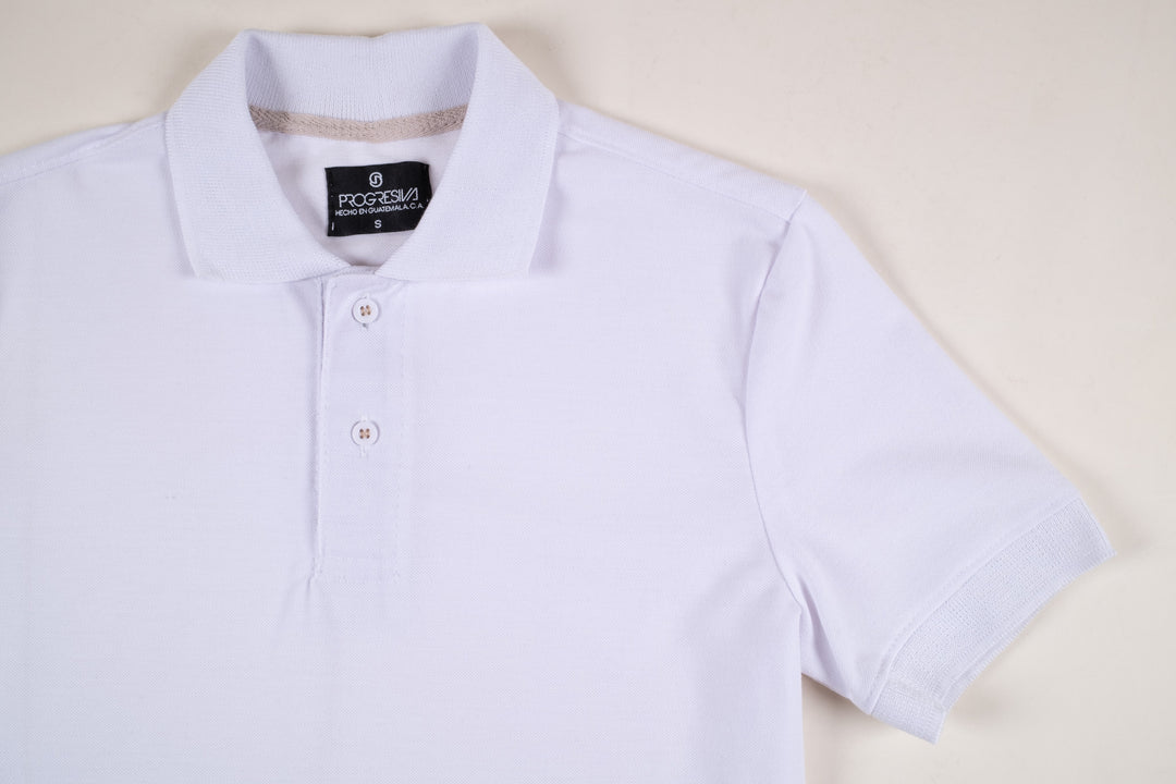 Playera Tipo Polo - Blanco