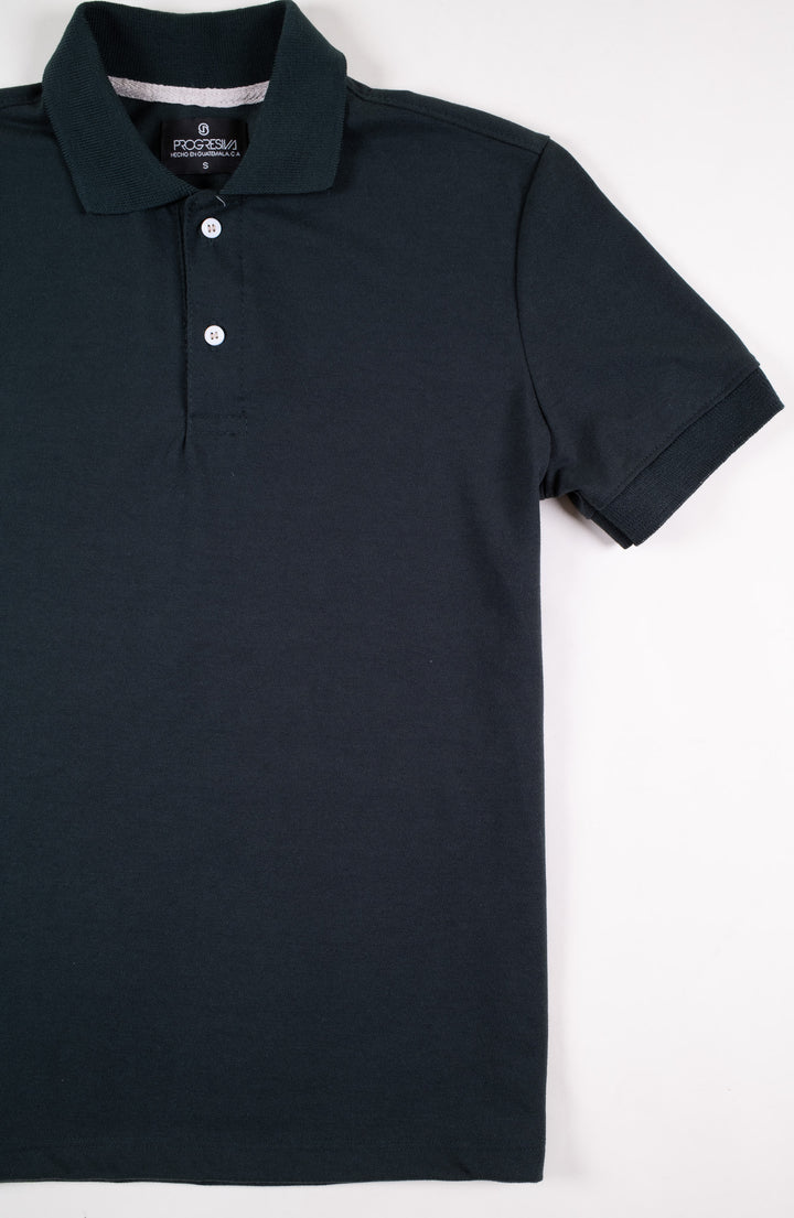 Playera Tipo Polo - Negro