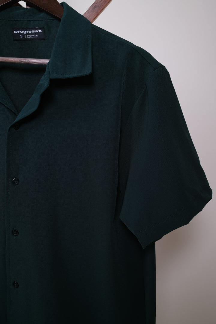 Camisa Guayabera - verde botella