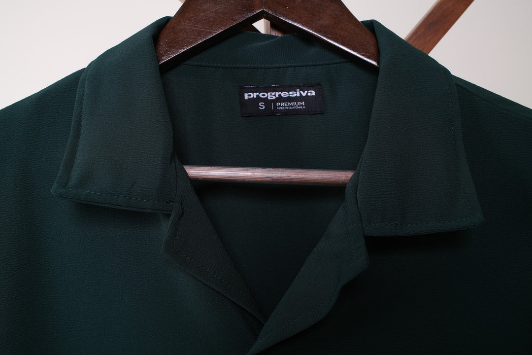 Camisa Guayabera - verde botella
