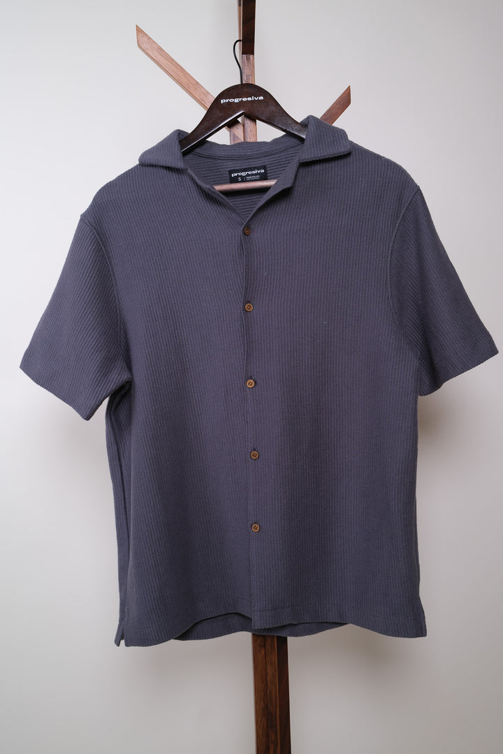 Playera de botones - regular fit - gris oscuro