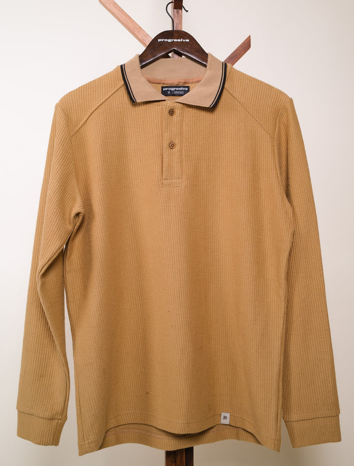 Playera manga larga - regular fit - camel