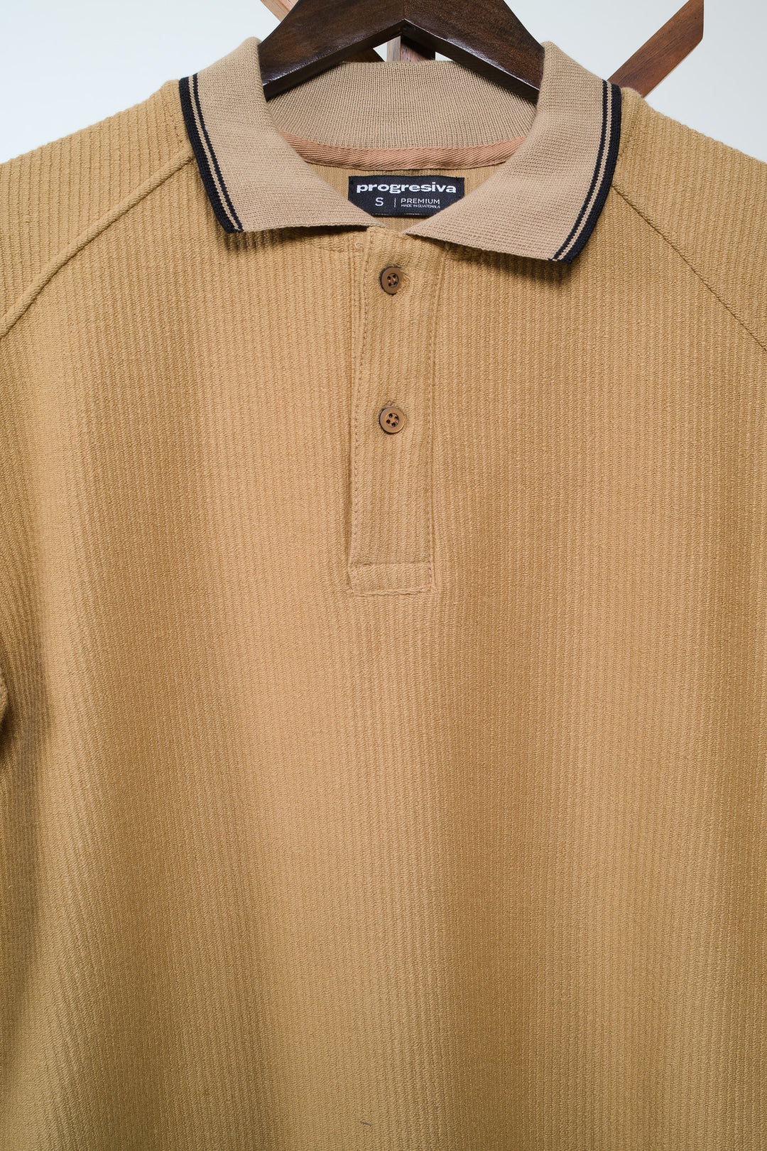 Playera manga larga - regular fit - camel