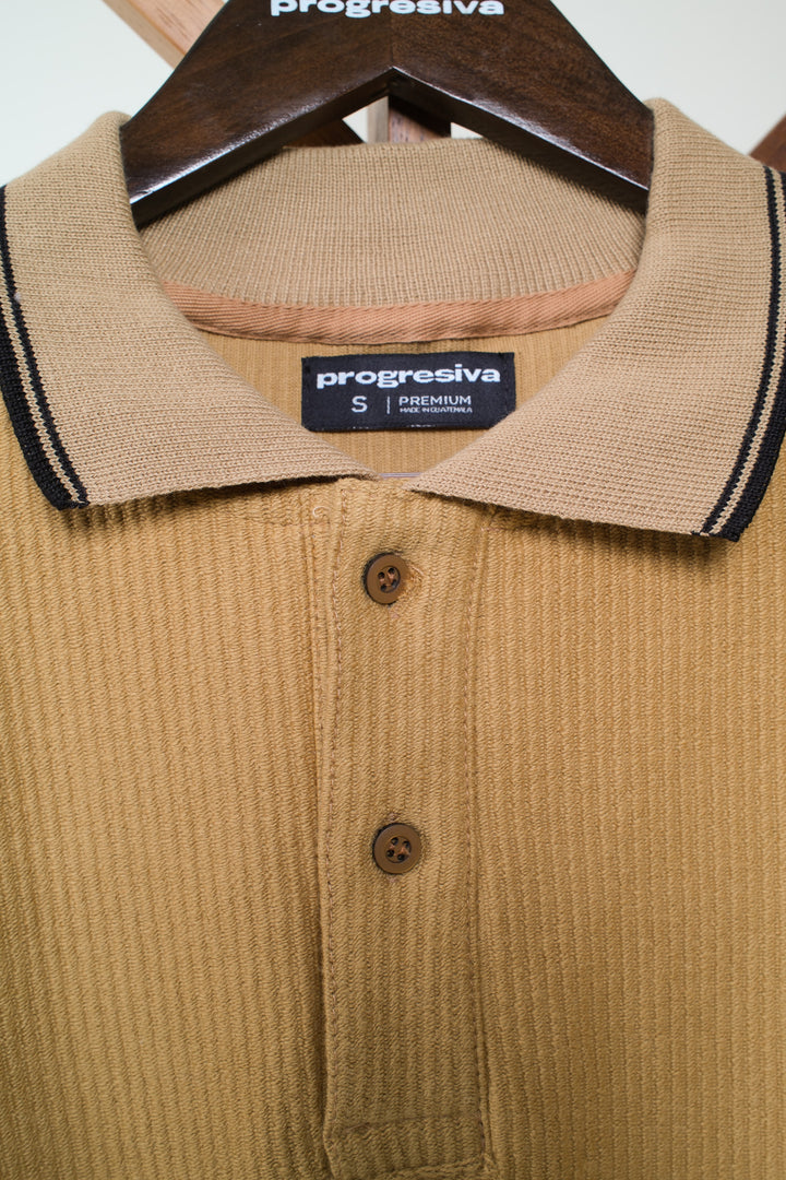 Playera manga larga - regular fit - camel