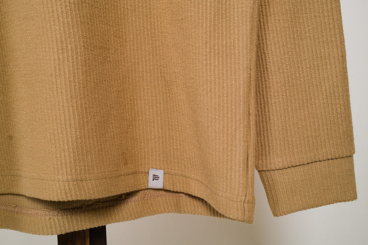 Playera manga larga - regular fit - camel