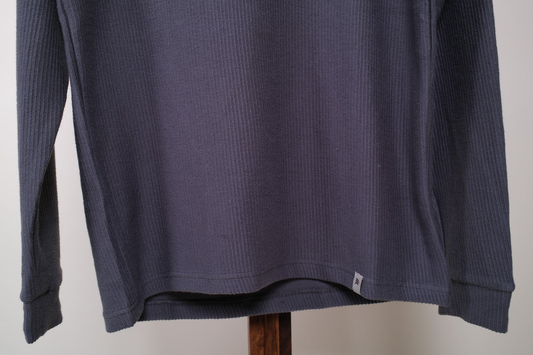 Playera manga larga - regular fit - gris oscuro