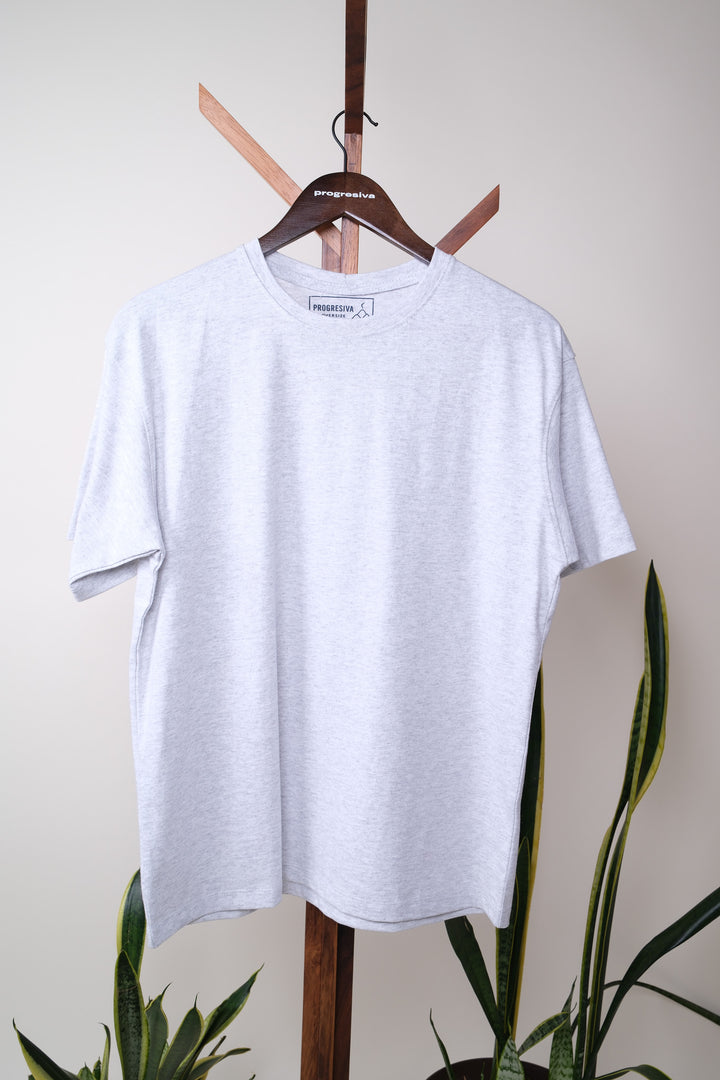 Playera Oversized Fit - gris claro