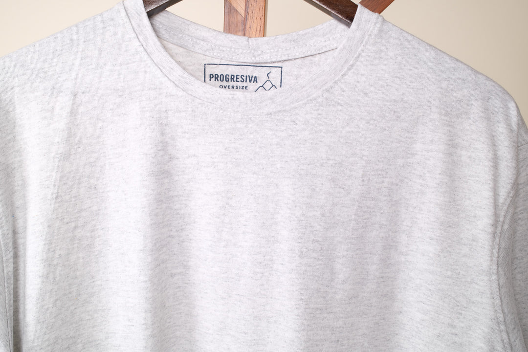 Playera Oversized Fit - gris claro