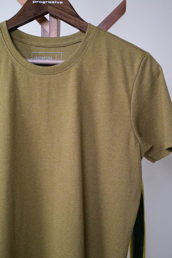 Playera Slim Fit - verde mostaza